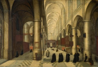 St. Pieters at Louvain, a Christening Party by Hendrik van Steenwyck